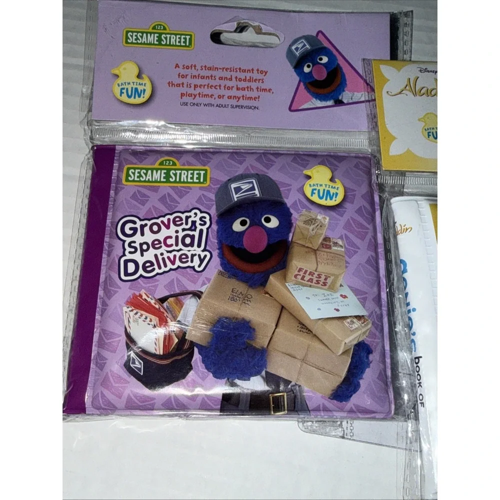 Sesame Street Bath Soft Infant Kid Educational Book Sesame Street & Aladdin‎